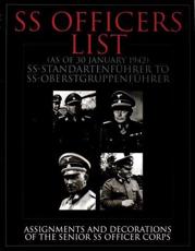 SS Officers List - Publishing, Ltd., Schiffer