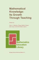 Mathematical Knowledge - Alan J. Bishop, Stieg Mellin-Olsen, Joop van Dormolen