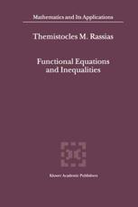 Functional Equations and Inequalities - Rassias, Themistocles M.