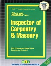 Inspector of Carpentry & Masonry - National Learning Corporation (author)