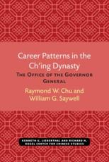 Career Patterns in the Ching Dynasty