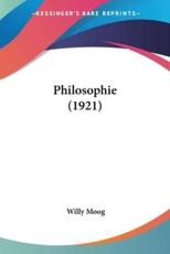 Philosophie (1921) - Willy Moog