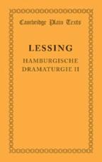 Hamburgische Dramaturgie II - Lessing, Gotthold Ephraim