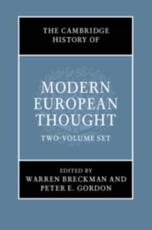 The Cambridge History of Modern European Thought 2 Volume Hardback Set - Warren Breckman (editor), Peter E. Gordon (editor)