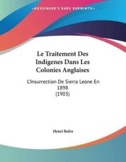 Le Traitement Des Indigenes Dans Les Colonies Anglaises