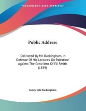 Public Address - James Silk Buckingham
