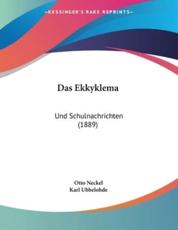 Das Ekkyklema - Otto Neckel (author), Karl Ubbelohde (editor)