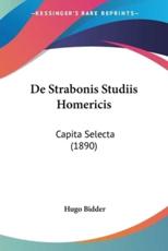 De Strabonis Studiis Homericis - Hugo Bidder (author)