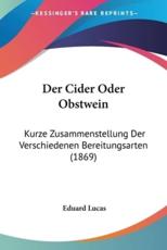 Der Cider Oder Obstwein - Eduard Lucas