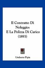 Il Contratto Di Noleggio - Umberto Pipia (author)