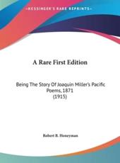 A Rare First Edition - Robert B Honeyman (author)