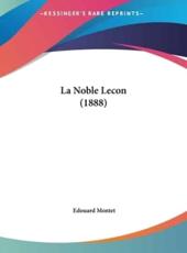 La Noble Lecon (1888) - Edouard Montet (translator)
