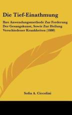 Die Tief-Einathmung - Sofia A Ciccolini (author)