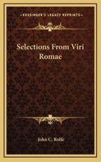 Selections from Viri Romae - John C Rolfe (author)