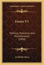 Essays V3 - Archibald Alison (author)