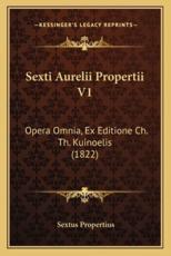 Sexti Aurelii Propertii V1