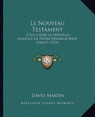 Le Nouveau Testament - David Martin