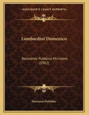 Lombardini Domenico - Montanari Publisher (author)