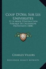 Coup D'Oeil Sur Les Universites - Charles Villers