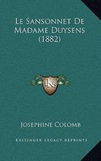 Le Sansonnet De Madame Duysens (1882) - Josephine Colomb (author)