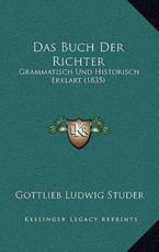 Das Buch Der Richter - Gottlieb Ludwig Studer (author)