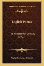 English Poems - Walter Cochrane Bronson (editor)