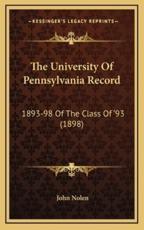 The University Of Pennsylvania Record - John Nolen (author)