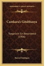 Camkara's Gitabhasya - Barend Faddegon (author)