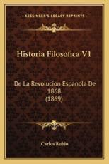 Historia Filosofica V1 - Carlos Rubio (author)