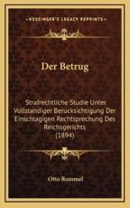 Der Betrug - Otto Rommel (author)