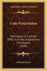 Code Penal Italien - Edmond Turrel (translator)