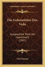 Die Geheimlehre Des Veda - Paul Deussen (translator)
