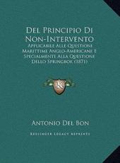 Del Principio Di Non-Intervento - Antonio Del Bon (author)