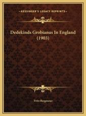 Dedekinds Grobianus In England (1903) - Fritz Bergmeier (author)