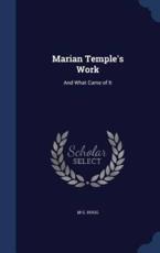Marian Temple's Work - M G Hogg