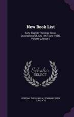 New Book List - General Theological Seminary (New York (creator)