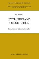 Evolution and Constitution - Erhard Oeser