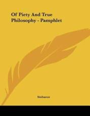 Of Piety And True Philosophy - Pamphlet - Stobaeus (author)