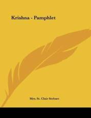 Krishna - Pamphlet - Mrs St Clair Stobart (author)