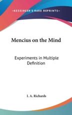 Mencius on the Mind - Ivor A Richards (author)