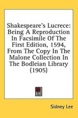 Shakespeare's Lucrece - Sir Sidney Lee (introduction)