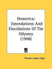 Homerica - Thomas Leyden Agar (author)