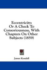 Eccentricity - James Kendall (author)