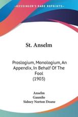 St. Anselm - Anselm, Gaunilo, B A (translator)