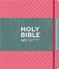 NIV Pink Polka Dot Journalling Bible With Unlined Margins