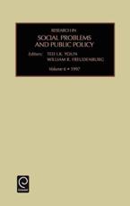 Research in Social Problems and Public Policy - Ted I. K. Youn (editor)