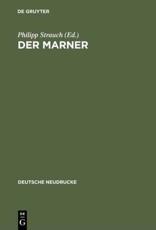 Der Marner - Philipp Strauch (editor), Helmut Brackert (afterword)