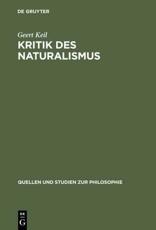 Kritik Des Naturalismus - Geert Keil