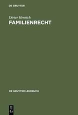 Familienrecht - Dieter Henrich