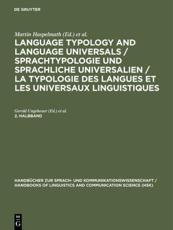 Language Typology and Language Universals 2.Teilband - Martin Haspelmath (editor), Ekkehard KÃ¶nig (editor), Wulf Oesterreicher (editor), Wolfgang Raible (editor)
